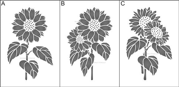 9440 sunflower stencils - The Stencilsmith