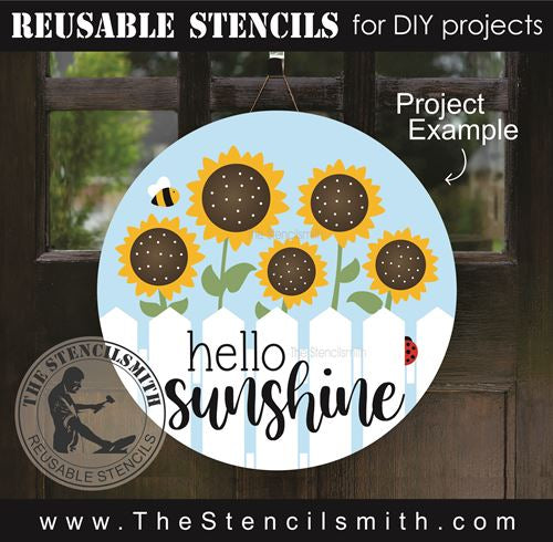 9445 Hello Sunshine sunflower stencil - The Stencilsmith