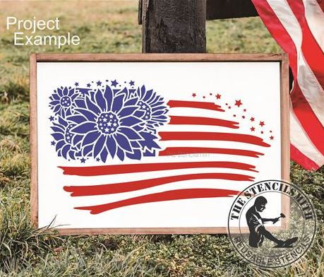 9448 Sunflower Flag stencil - The Stencilsmith