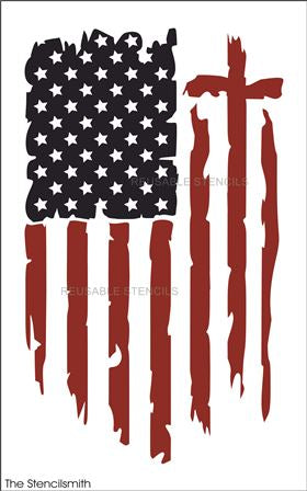 9450 Cross Flag Stencil - The Stencilsmith