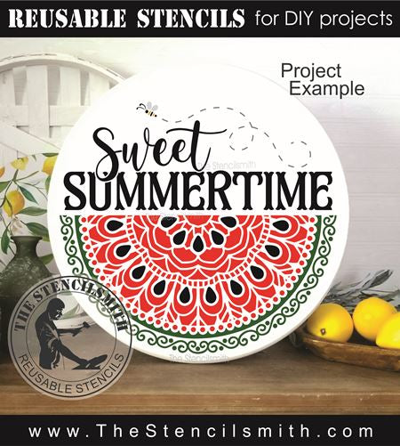 9451 Sweet Summertime watermelon stencil - The Stencilsmith