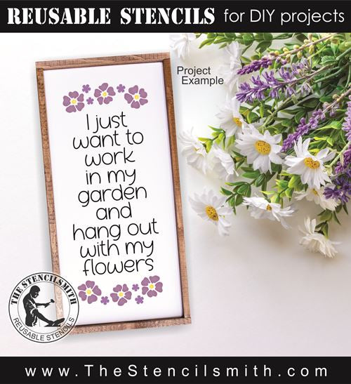 9466 I just want to work in my garden stencil - The Stencilsmith