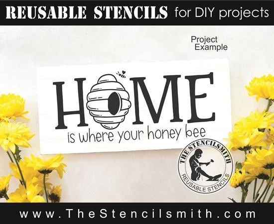 9467 Home is where your honey bee stencil - The Stencilsmith