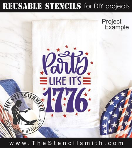 9489 Party like it's 1776 stencil - The Stencilsmith