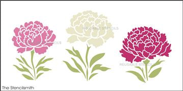 9506 Peony Stencil - The Stencilsmith