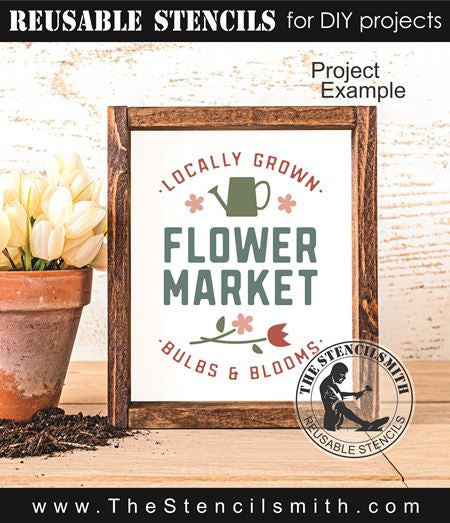 9507 Flower Market Stencil - The Stencilsmith