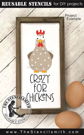 9512 Crazy for Chickens Stencil - The Stencilsmith