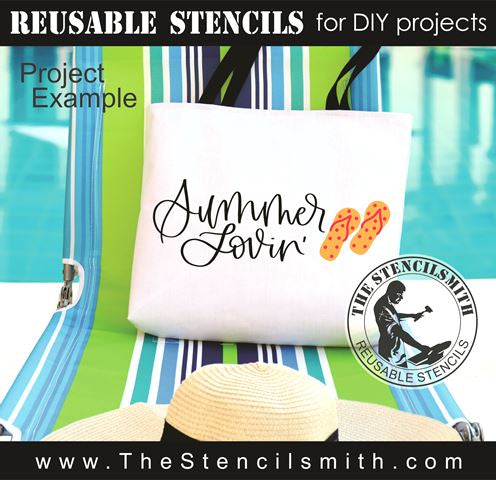 9536 Summer Lovin' flip flop stencil - The Stencilsmith