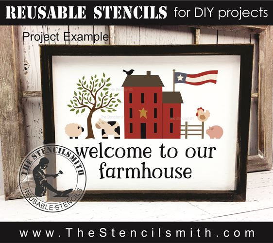 9559 welcome to our farmhouse stencil - The Stencilsmith