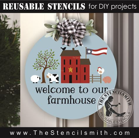 9559 welcome to our farmhouse stencil - The Stencilsmith