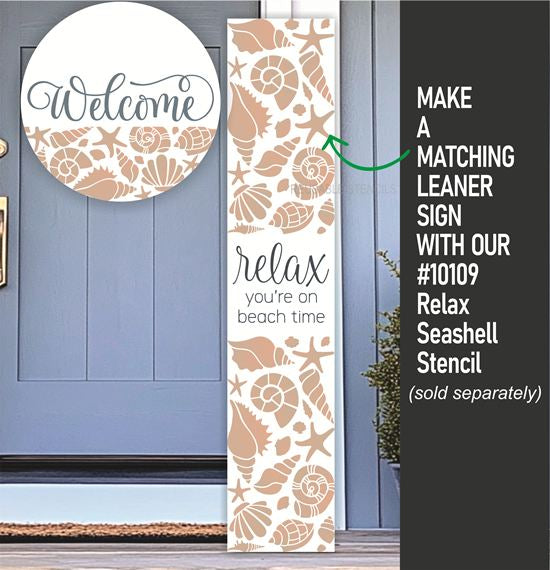 9565 Welcome Seashells Stencil - The Stencilsmith