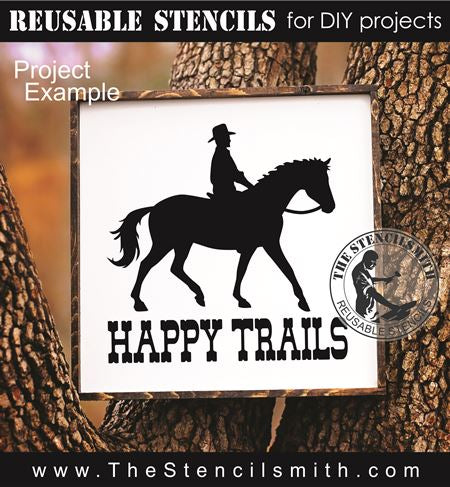 9569 Happy Trails horse stencil - The Stencilsmith