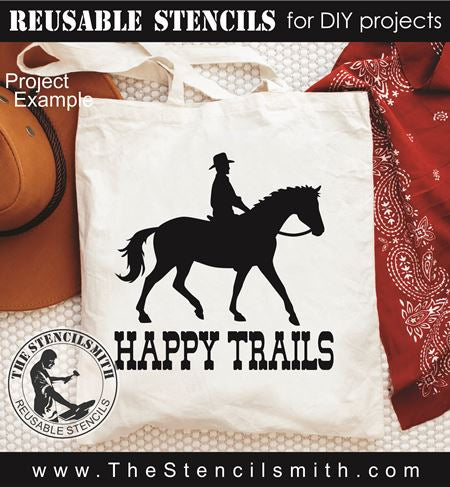 9569 Happy Trails horse stencil