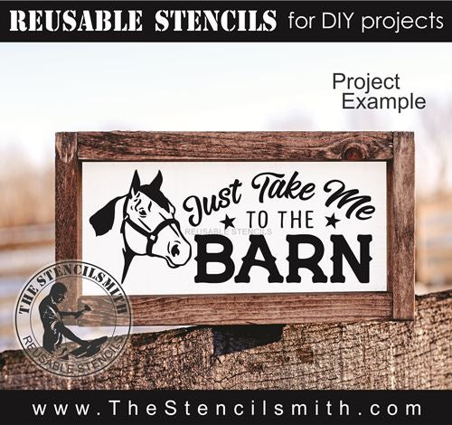 9570 Just Take Me to the Barn horse stencil - The Stencilsmith