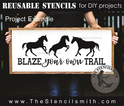 9571 Blaze Your Own Trail horses stencil - The Stencilsmith