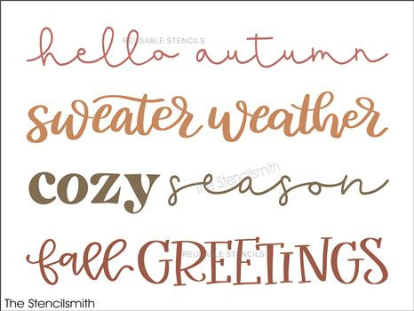 9596 Fall Phrase Collection stencil - The Stencilsmith