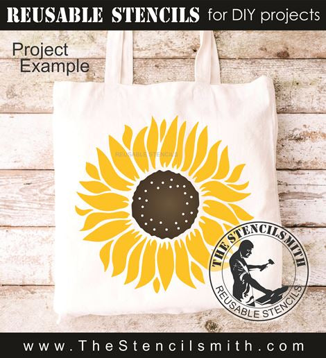 9611 Sunflower stencil - The Stencilsmith