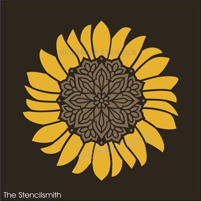 9612 sunflower mandala stencil - The Stencilsmith