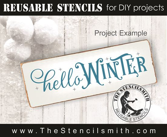 9614 hello winter stencil