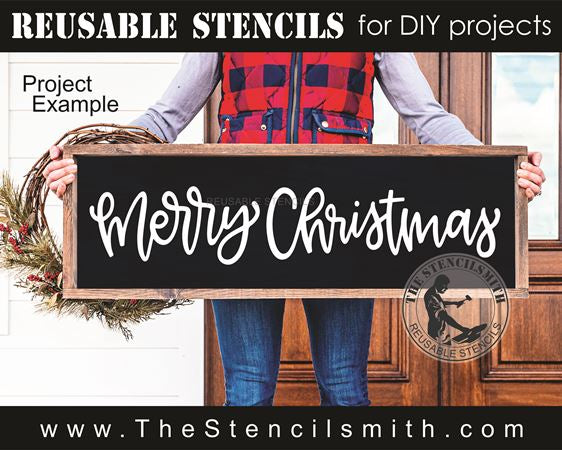9616 Merry Christmas stencil