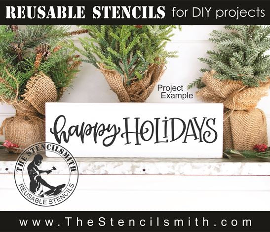 9620 Happy Holidays Stencil - The Stencilsmith