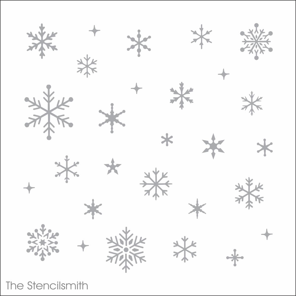 9623 Snowflakes Stencil - The Stencilsmith