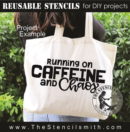 9626 running on caffeine and chaos stencil - The Stencilsmith