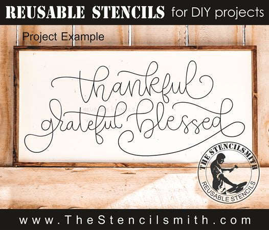 9631 thankful grateful blessed stencil