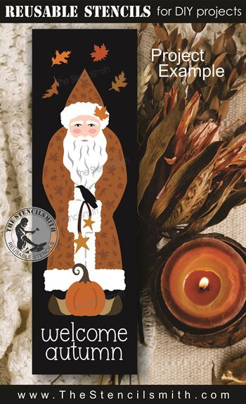 9639 Primitive Autumn Belsnickel Stencil - The Stencilsmith