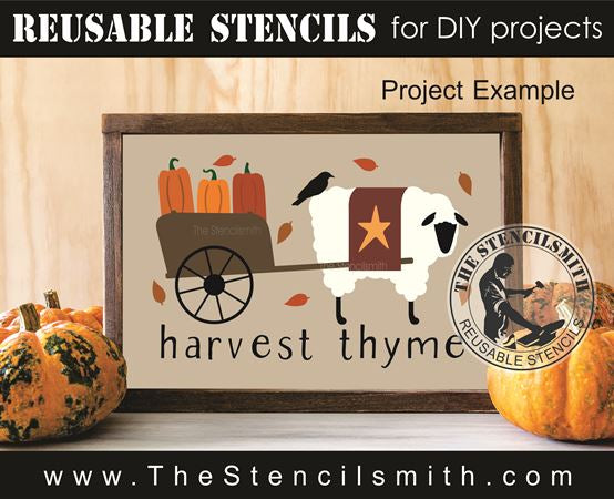 9641 harvest thyme sheep stencil - The Stencilsmith