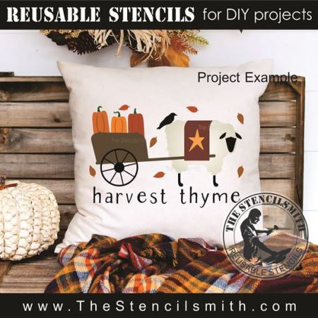 9641 harvest thyme sheep stencil - The Stencilsmith