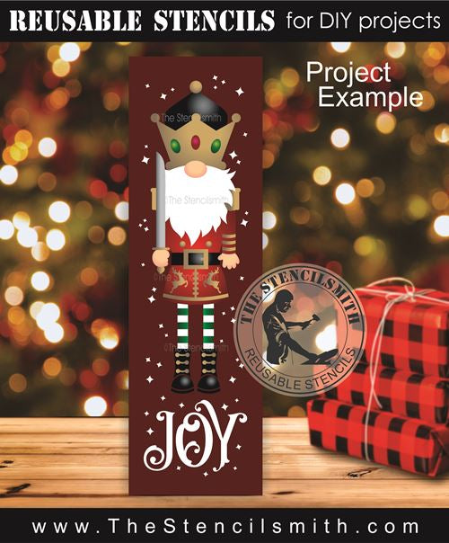 9642 JOY nutcracker gnome stencil - The Stencilsmith