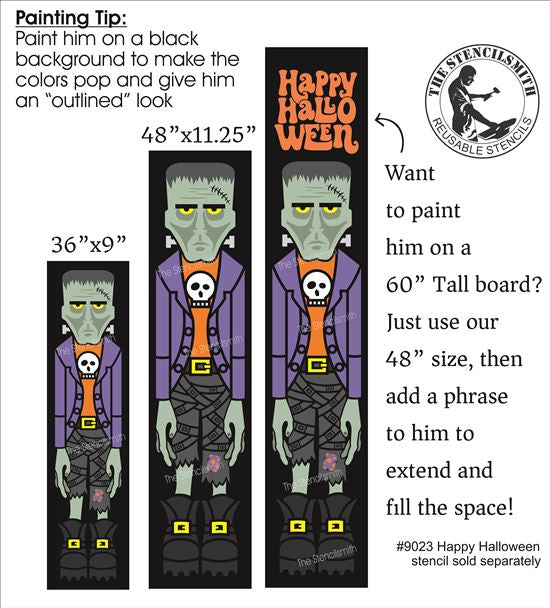9646 Frankenstein leaner stencil - The Stencilsmith