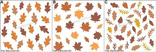 9664 Fall Leaves Pattern Stencils - The Stencilsmith