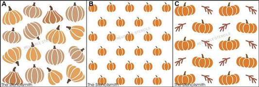 9665 Pumpkins Pattern Stencils - The Stencilsmith