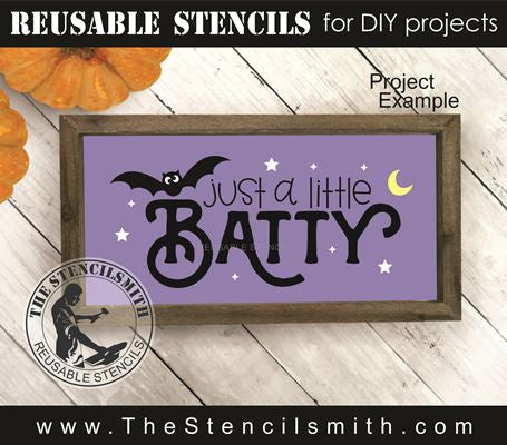 9681 just a little batty stencil - The Stencilsmith