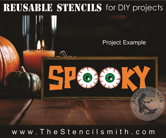9695 SPOOKY eyeball stencil - The Stencilsmith