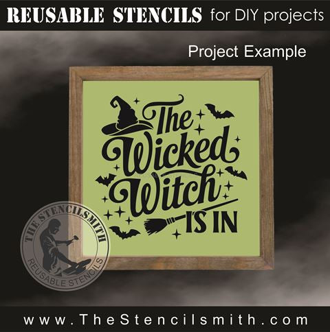 9700 The Wicked Witch Is In Stencil - The Stencilsmith