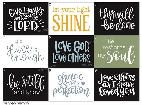 9716 Faith mini stencils - The Stencilsmith