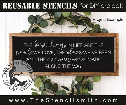 9718 The best things in life stencil - The Stencilsmith