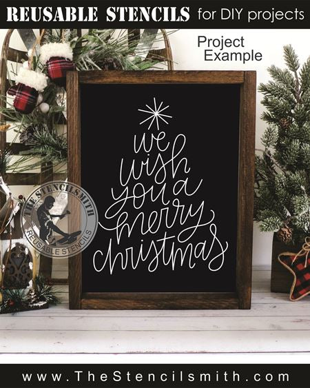 9719 We wish you a Merry Christmas stencil