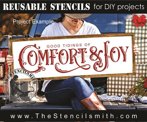 9721 good tidings of Comfort & Joy stencil - The Stencilsmith