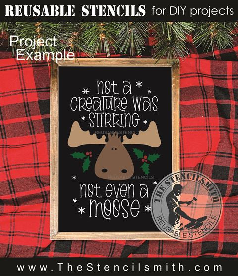 9723 Not a creature was stirring Moose stencil - The Stencilsmith