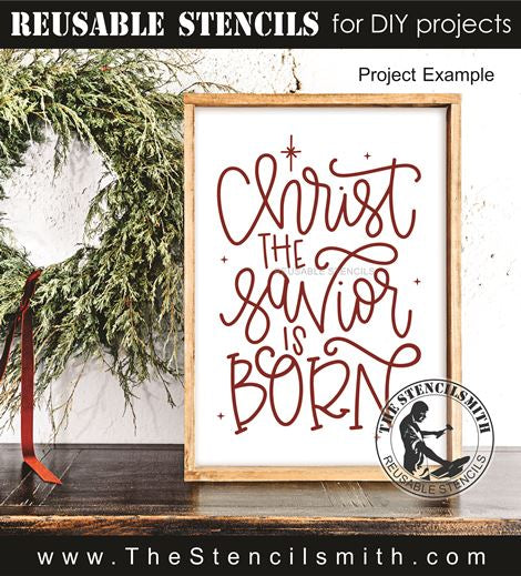9727 Christ the Savior is born stencil - The Stencilsmith