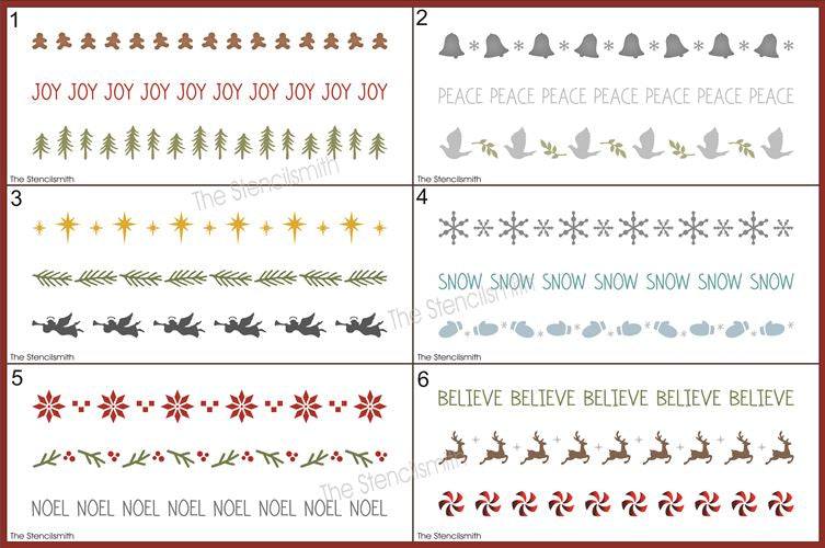 9735 - Christmas Border Stencils - The Stencilsmith