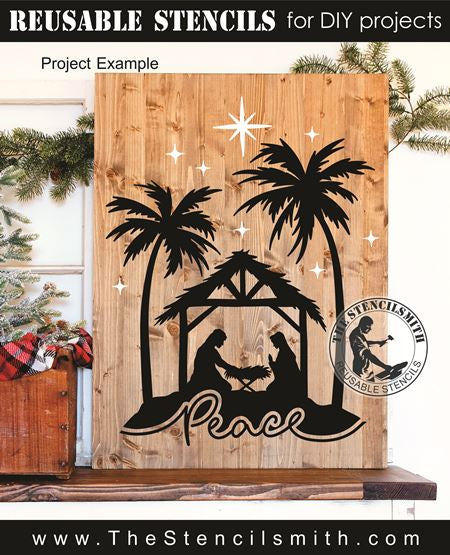 9744 Peace nativity stencil - The Stencilsmith