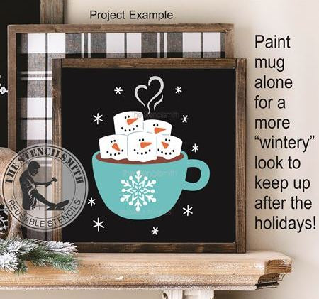 9751 Warm Holiday Wishes Stencil - The Stencilsmith