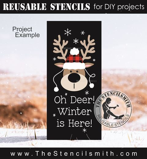 9755 Oh Deer! Winter is Here! stencil - The Stencilsmith