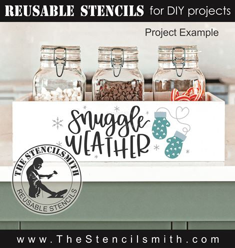 9754 snuggle weather mittens stencil - The Stencilsmith