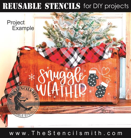 9754 snuggle weather mittens stencil - The Stencilsmith
